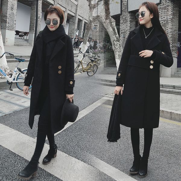 2019 new brand runway women winter wool coats fashion jackets solid double breasted black long slim wool coats a1644
2019 new brand runway women winter wool coats fashion jackets solid double breasted black long slim wool coats a1644