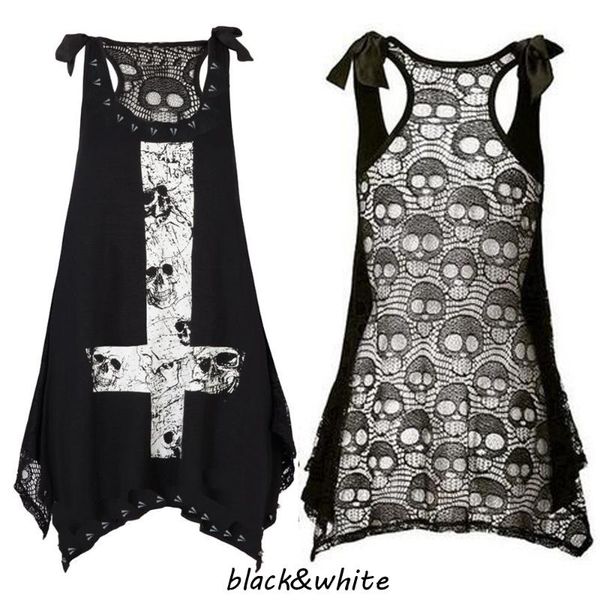 wipalo fashion skull print loose lace patchwork bandages casual sleeveless tank t-shirt women s-5xl, White
wipalo fashion skull print loose lace patchwork bandages casual sleeveless tank t-shirt women s-5xl, White