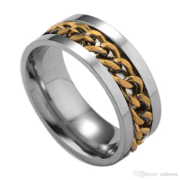 316l stainless steel movable spin cycle chain rings nail ring finger band for women men jewelry gift drop shipping, Silver
316l stainless steel movable spin cycle chain rings nail ring finger band for women men jewelry gift drop shipping, Silver