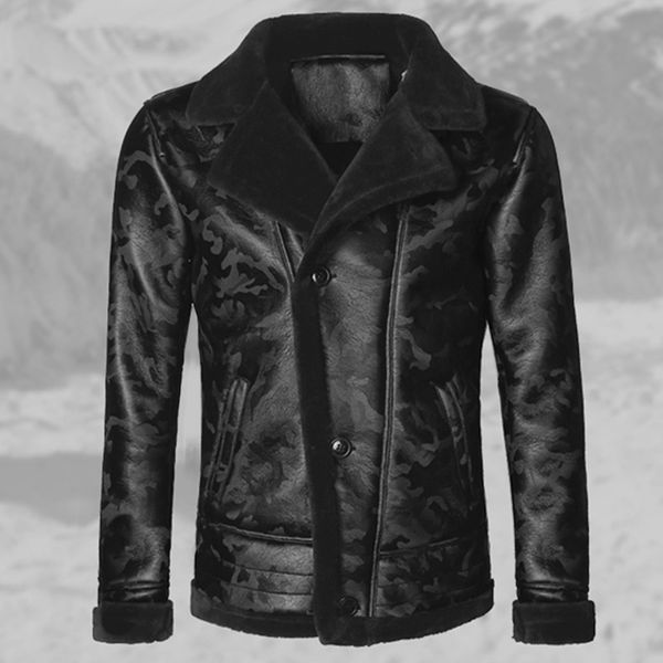 plush faux leather jacket men winter motorcycle black camouflage mens fur coats lamb wool fur collar male outwear bomber clothes
plush faux leather jacket men winter motorcycle black camouflage mens fur coats lamb wool fur collar male outwear bomber clothes