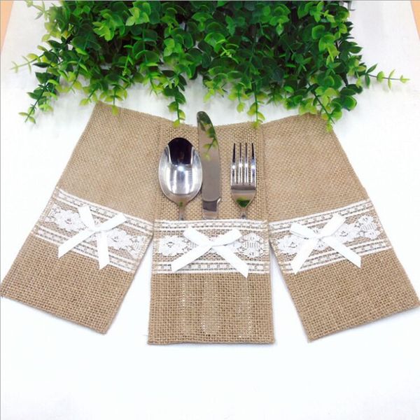 10pcs burlap cutlery holders vintage jute cutlery pocket knife fork bag for wedding party decoration linen bag wedding
10pcs burlap cutlery holders vintage jute cutlery pocket knife fork bag for wedding party decoration linen bag wedding