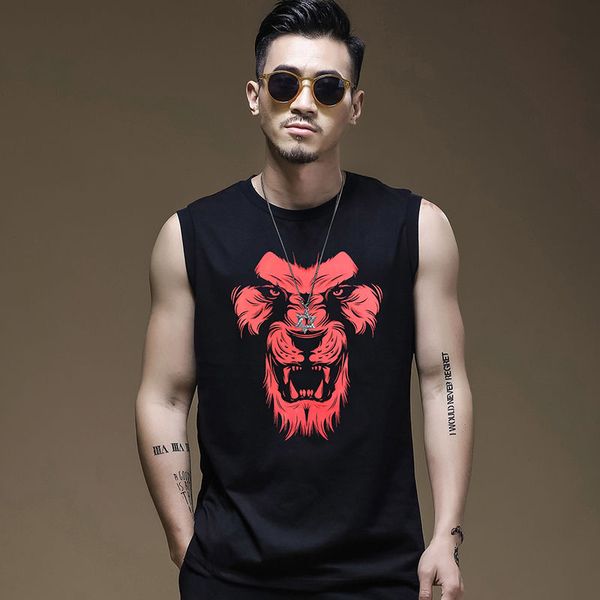 dafanqi tank man cotton o-neck fitness gym clothing sleeveless casual singlet loose shape lion printing vest for male, White;black
dafanqi tank man cotton o-neck fitness gym clothing sleeveless casual singlet loose shape lion printing vest for male, White;black