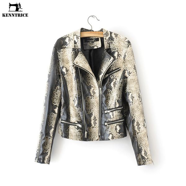 kenntrice women pu leather jacket autumn high street snake skin leather coat black motorcycle female jacket
kenntrice women pu leather jacket autumn high street snake skin leather coat black motorcycle female jacket