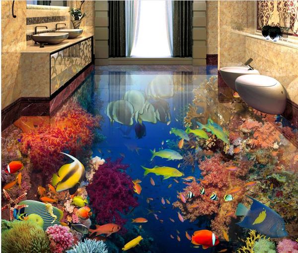 3d floor mural tropical fish underwater world 3d bathroom floor waterproof self-adhesive vinyl wallpaper modern living room bathroom sticker
3d floor mural tropical fish underwater world 3d bathroom floor waterproof self-adhesive vinyl wallpaper modern living room bathroom sticker