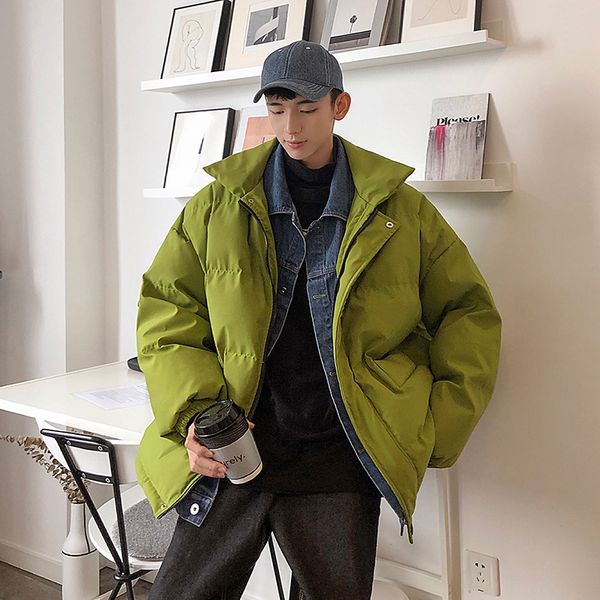 men's cotton clothing 2019 autumn and winter new warm denim fake two-piece cotton coat youth personality trend men's clothing, Black
men's cotton clothing 2019 autumn and winter new warm denim fake two-piece cotton coat youth personality trend men's clothing, Black