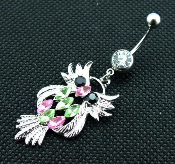 d0196 ( 1 color ) the owl 003-01 belly button navel rings dangle accessories fashion charm rabbit cz 10pcs lot, Silver
d0196 ( 1 color ) the owl 003-01 belly button navel rings dangle accessories fashion charm rabbit cz 10pcs lot, Silver