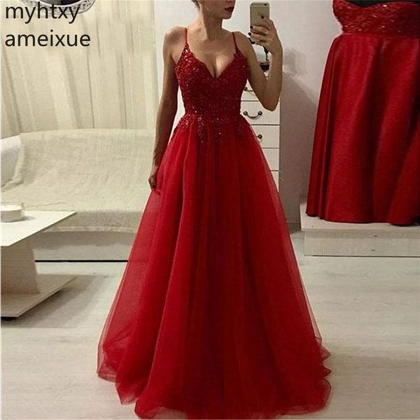long evening dress 2019 burgundy spaghetti straps appique beaded tulle special occasion gowns prom dresses dress elegant, White;black
long evening dress 2019 burgundy spaghetti straps appique beaded tulle special occasion gowns prom dresses dress elegant, White;black