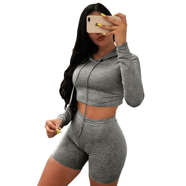 women 2 piece outfits solid jogging hoodie fashion sport suit hoodie and bodycon short pants sports suits tracksuits, White
women 2 piece outfits solid jogging hoodie fashion sport suit hoodie and bodycon short pants sports suits tracksuits, White