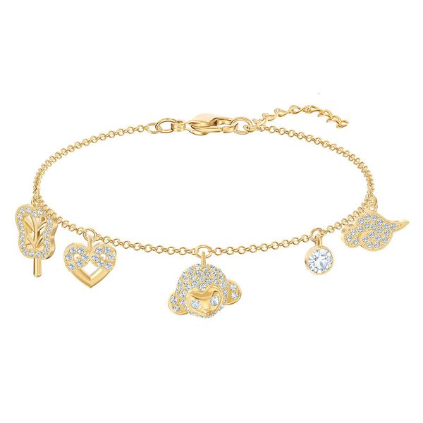 

mandy my hero cloud white banana fan pendant female bracelet 5500975 for girlfriend's valentine's day gift, Golden;silver