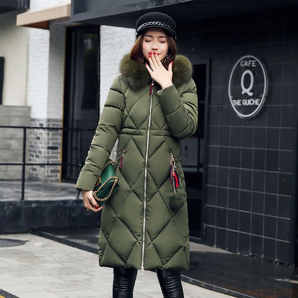 women cotton coat fur hooded neck plus size jacket zip pocket casual straight knee-length elegant thick outcoat ladies clothes, Black
women cotton coat fur hooded neck plus size jacket zip pocket casual straight knee-length elegant thick outcoat ladies clothes, Black