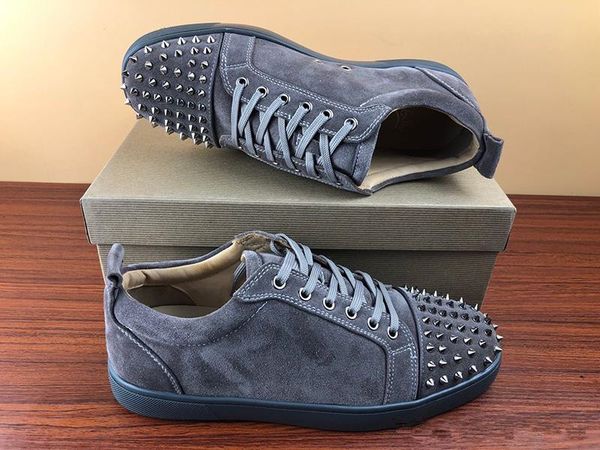 2019 brand low red bottom sneakers for men luxury suede leather fashion casual mens womens spikes shoes designer leisure, Black
2019 brand low red bottom sneakers for men luxury suede leather fashion casual mens womens spikes shoes designer leisure, Black