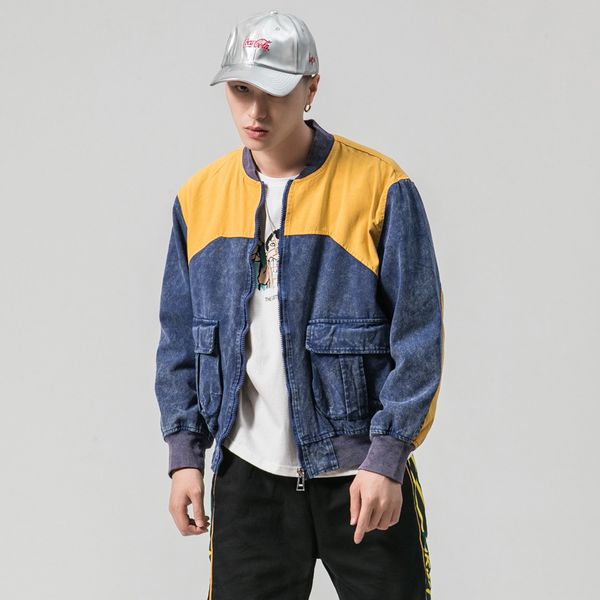 zk japanese style men casual color block patchwork pocket jackets trend fashion cotton jean jacket coats male hip hop streetwear, Black;brown
zk japanese style men casual color block patchwork pocket jackets trend fashion cotton jean jacket coats male hip hop streetwear, Black;brown