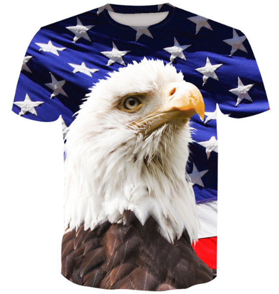 funny fashion american flag eagle t-shirt women men summer 3d print short sleeve crewneck casual hip hop q378, White;black
funny fashion american flag eagle t-shirt women men summer 3d print short sleeve crewneck casual hip hop q378, White;black
