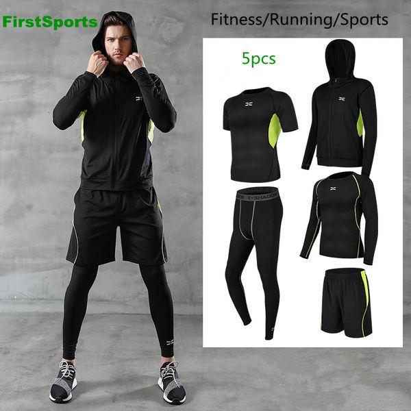 gym clothing sets mens compression sports suits quick dry tracksuit fitness training running jogging sportswear 5 pcs/set, Black;blue
gym clothing sets mens compression sports suits quick dry tracksuit fitness training running jogging sportswear 5 pcs/set, Black;blue