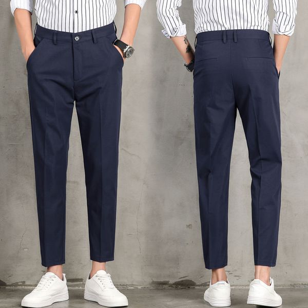 men's suits & blazers casual trousers 2021 summer and autumn solid color young personality fashion trend, White;black
men's suits & blazers casual trousers 2021 summer and autumn solid color young personality fashion trend, White;black