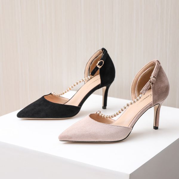 chinese style pointed beaded women's shoes and comfortable sandals fashion joker party high heels 2020 summer promotion, Black
chinese style pointed beaded women's shoes and comfortable sandals fashion joker party high heels 2020 summer promotion, Black
