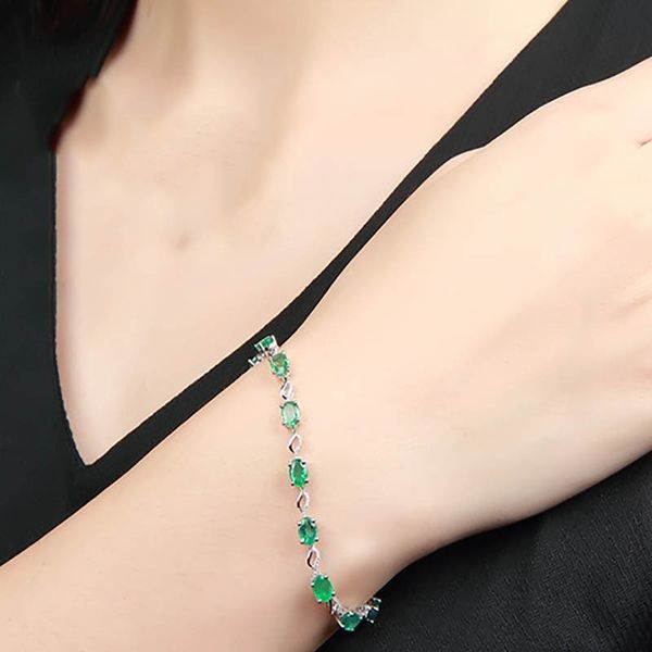 tb-93 создано изумрудный gemstone браслеты для женщин real 925 серебряных ювелирных изделий цепного браслета fine jewelry, Black
tb-93 создано изумрудный gemstone браслеты для женщин real 925 серебряных ювелирных изделий цепного браслета fine jewelry, Black