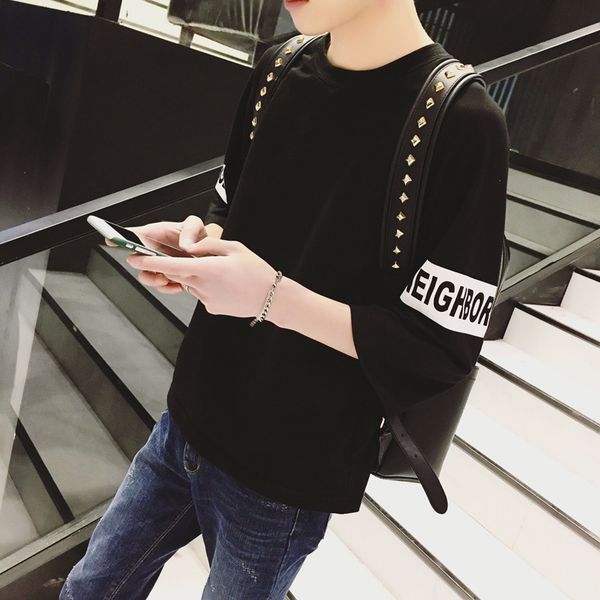 hd spring summer men korean-style short-sleeved loose-fit men's t-shirts teenager students short sleeve trend men's wear, White;black
hd spring summer men korean-style short-sleeved loose-fit men's t-shirts teenager students short sleeve trend men's wear, White;black