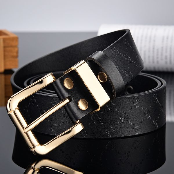 anxianni genuine cow leather leather belts women men belt man with, Black;brown