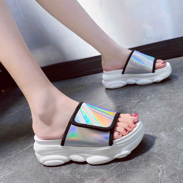slippers summer women designers wedge chunky platform sandals beach 6cm high heels concise casual shoes woman outside slides, Black
slippers summer women designers wedge chunky platform sandals beach 6cm high heels concise casual shoes woman outside slides, Black
