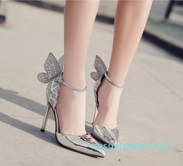 2018 wedding shoes designer shoes butterfly ankle strap pointy pumps silver champagne black size 35 to 40 c12
2018 wedding shoes designer shoes butterfly ankle strap pointy pumps silver champagne black size 35 to 40 c12