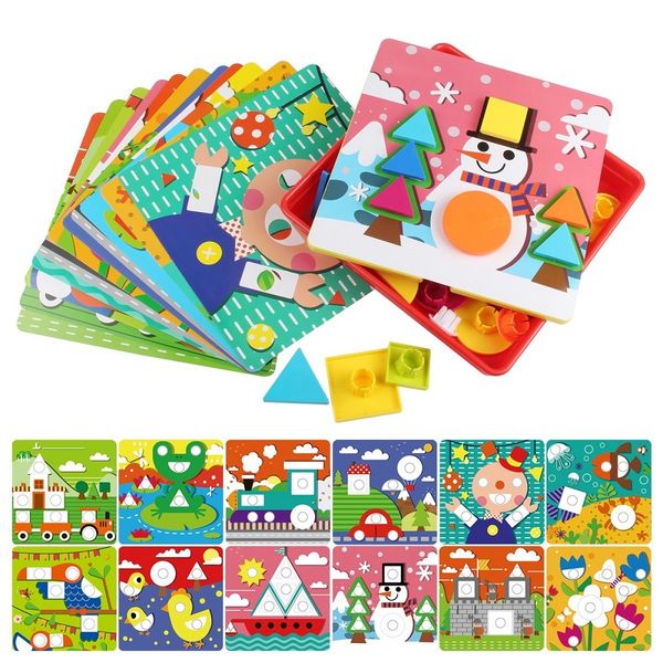 creative mosaic puzzle toys for kids geometry shape matching mushrooms nails button baby preschool educational learning gift y200414
creative mosaic puzzle toys for kids geometry shape matching mushrooms nails button baby preschool educational learning gift y200414