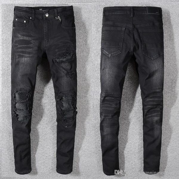 20"ss solid classic style straight denim designer men's motorcycle biker jeans washed design casua lslim summer skinny ripped qual, Blue
20"ss solid classic style straight denim designer men's motorcycle biker jeans washed design casua lslim summer skinny ripped qual, Blue