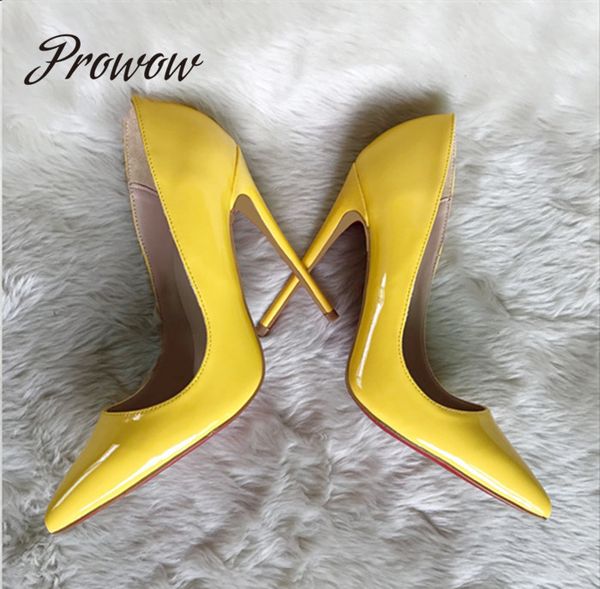 prowow shinny patent leather pointed toe high heel pumps elegant slip on thin high heel party wedding pumps shoe women, Black
prowow shinny patent leather pointed toe high heel pumps elegant slip on thin high heel party wedding pumps shoe women, Black