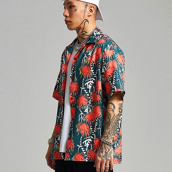 men hawaiian beach floral shirt fruit print shirt casual short sleeve summer vacation for male dropshipped, White;black
men hawaiian beach floral shirt fruit print shirt casual short sleeve summer vacation for male dropshipped, White;black