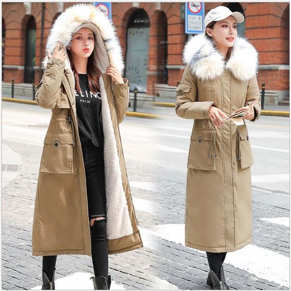 winter women 2019 big fur crust hooded down cotton long coat female parka runner lam liner jacket feminina 382, Black
winter women 2019 big fur crust hooded down cotton long coat female parka runner lam liner jacket feminina 382, Black