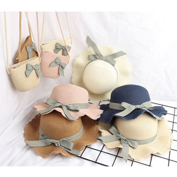 s-maqiao lovely baby girls child straw hat baby sun hat fashion bow girl summer beach visor straw bag two-piece set, Yellow
s-maqiao lovely baby girls child straw hat baby sun hat fashion bow girl summer beach visor straw bag two-piece set, Yellow