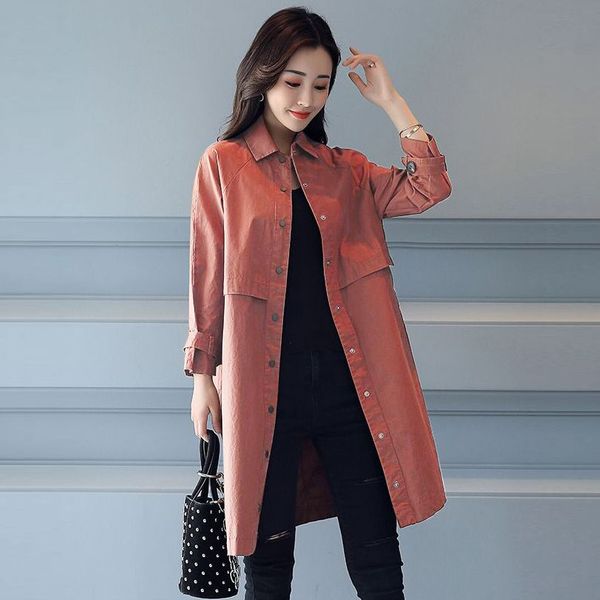 fashion trench coat women 2019 spring autumn long sleeve windbreaker female plus size long trench coat, Tan;black
fashion trench coat women 2019 spring autumn long sleeve windbreaker female plus size long trench coat, Tan;black