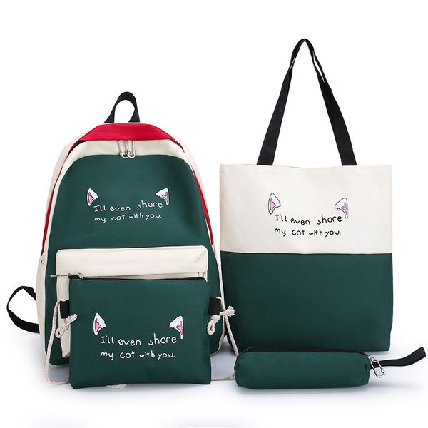 new simple shoulder bag men and women fashion wild large capacity canvas four-piece student bag travel female canvas
new simple shoulder bag men and women fashion wild large capacity canvas four-piece student bag travel female canvas
