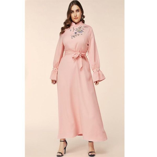 женских платья мусульманской моды indie folk твердых вышивок пяты flare рукав платье плюс размер, Black;gray 
женских платья мусульманской моды indie folk твердых вышивок пяты flare рукав платье плюс размер, Black;gray