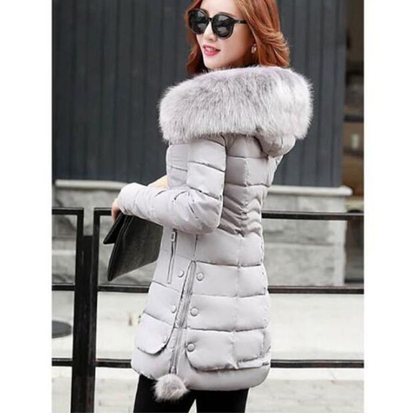 women thickening winter hooded long down jacket/women slim fit heavy hair collar cotton-padded clothes coat xxxl, Black
women thickening winter hooded long down jacket/women slim fit heavy hair collar cotton-padded clothes coat xxxl, Black
