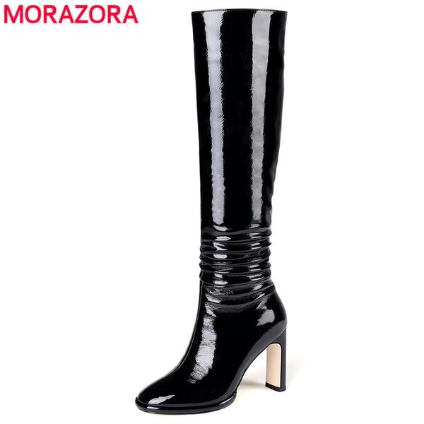 morazora 2020 new arrival women knee high boots patent leather high heels zip warm autumn winter boots ladies party prom shoes, Black
morazora 2020 new arrival women knee high boots patent leather high heels zip warm autumn winter boots ladies party prom shoes, Black