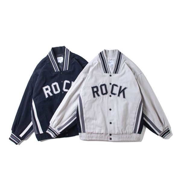 spring japanese trend jacket men's hit color loose letters printed baseball uniform retro casual shirt, Black;brown
spring japanese trend jacket men's hit color loose letters printed baseball uniform retro casual shirt, Black;brown