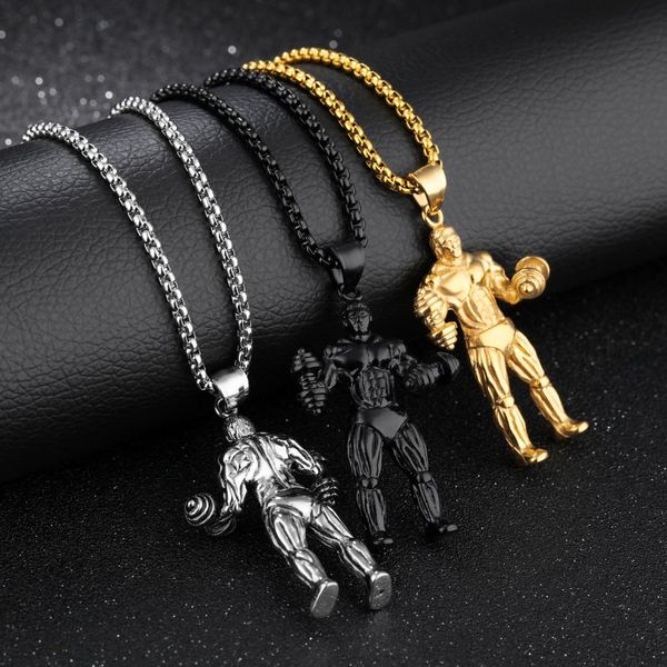 fashion fitness dumbbell necklace titanium steel men's pendant simple personality tide accessories sports classic casual trendy, Silver
fashion fitness dumbbell necklace titanium steel men's pendant simple personality tide accessories sports classic casual trendy, Silver