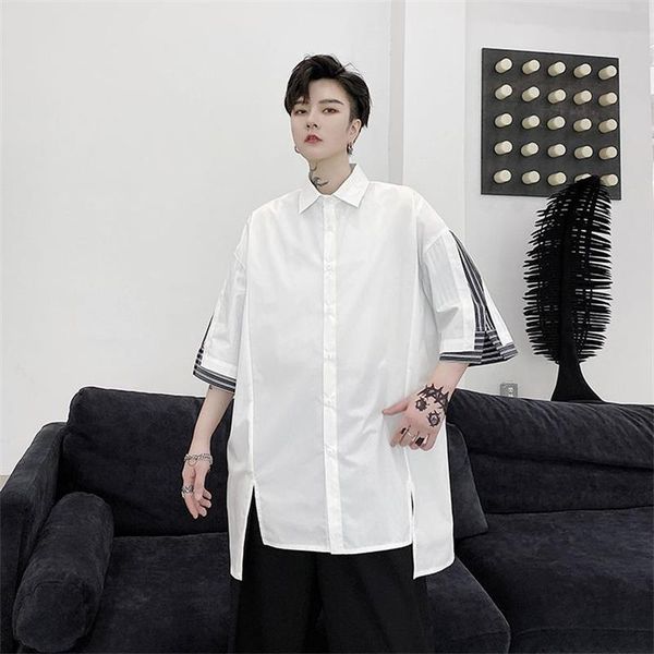 shirt for men summer personality stripe design for men loose short sleeve shirt youth trend, White;black
shirt for men summer personality stripe design for men loose short sleeve shirt youth trend, White;black