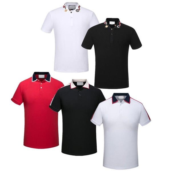 2 italian classic polo shirt t-shirt letters snake embroidery men's casual polo high street fashion solid color printing polo t-shirt, Black;brown
2 italian classic polo shirt t-shirt letters snake embroidery men's casual polo high street fashion solid color printing polo t-shirt, Black;brown