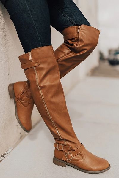 litthing winter low heels women shoes faux leather knee high long boots buckle strap vintage riding boots zapatos de mujer, Black
litthing winter low heels women shoes faux leather knee high long boots buckle strap vintage riding boots zapatos de mujer, Black
