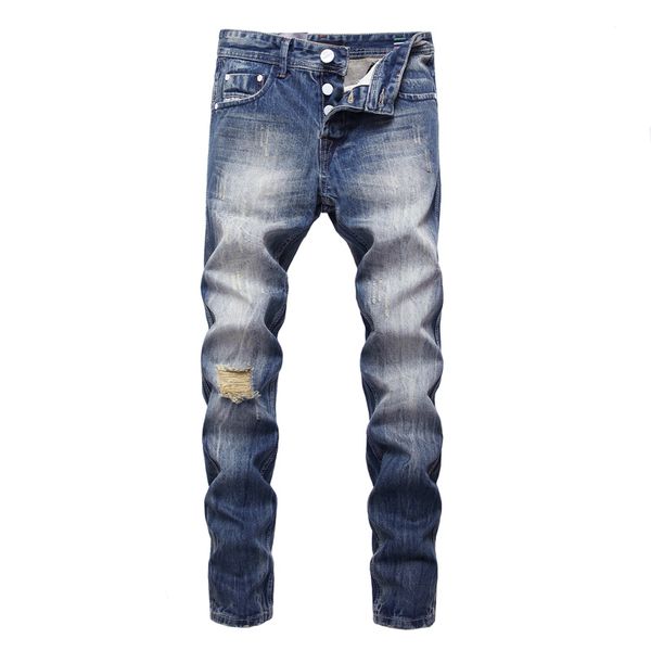 italian vintage fashion men jeans blue color white wash ripped jeans men classical denim buttons pants streetwear hip hop
italian vintage fashion men jeans blue color white wash ripped jeans men classical denim buttons pants streetwear hip hop