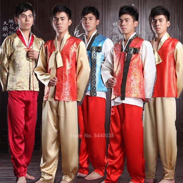 traditional korean style hanbok costumes for men vintage stage performance dance asian dress embroidery clothing, Red
traditional korean style hanbok costumes for men vintage stage performance dance asian dress embroidery clothing, Red