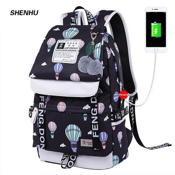 shenhu women usb charging bagpack laptravel bags black school backpack for girls fashion cartoon printing backpack mochila
shenhu women usb charging bagpack laptravel bags black school backpack for girls fashion cartoon printing backpack mochila