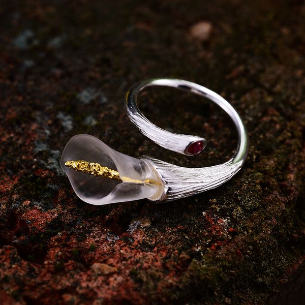 lotus fun real 925 sterling silver natural gemstones designer fine jewelry calla lily flower ring adjustable rings women bijoux y200321, Slivery;golden
lotus fun real 925 sterling silver natural gemstones designer fine jewelry calla lily flower ring adjustable rings women bijoux y200321, Slivery;golden
