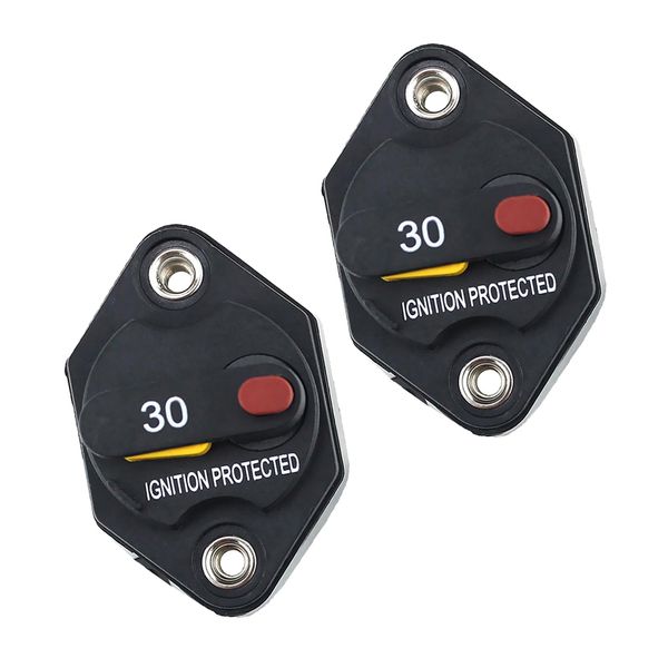 2pcs circuit breaker 30 amp,car automotive marine boat circuit breaker manual reset fuse holder, 12v-32v dc,waterproof ip67
2pcs circuit breaker 30 amp,car automotive marine boat circuit breaker manual reset fuse holder, 12v-32v dc,waterproof ip67