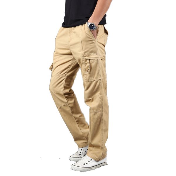 men's pants tactical cargo men joggers cotton khaki straight man casual trousers multi pocket streetwear s-4xl, Black
men's pants tactical cargo men joggers cotton khaki straight man casual trousers multi pocket streetwear s-4xl, Black
