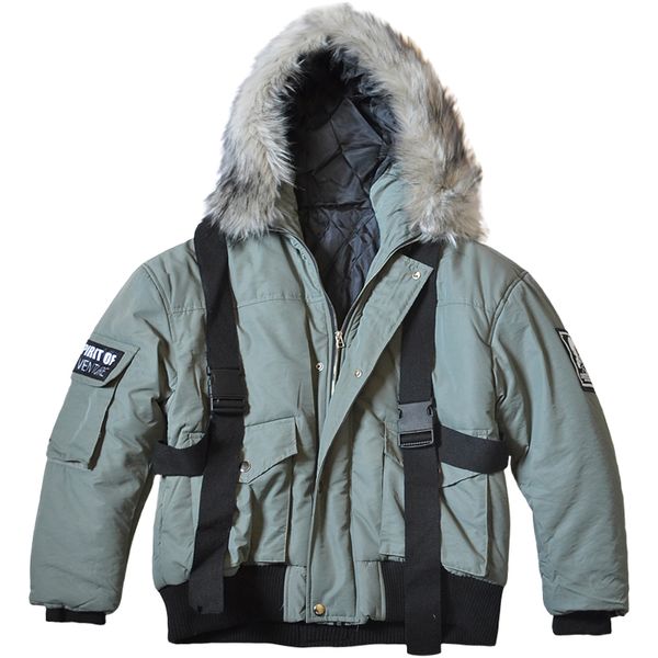 2019 new hip hop jacket coat men casual warm buckle coats streetwear large fur collar hooded parkas men's winter parka men, Black
2019 new hip hop jacket coat men casual warm buckle coats streetwear large fur collar hooded parkas men's winter parka men, Black