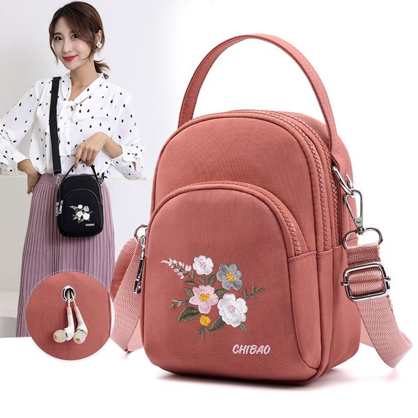 women's bag lightweight nylon cloth bag ladies trendy wild shoulder travel phone messenger small