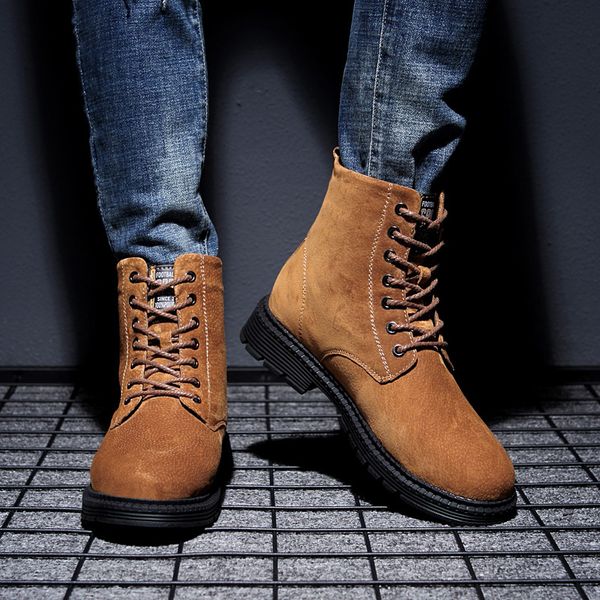 hip-ups leather men's boots men's fashion casual sport outdoors classic antiskid martin boots snow boot ankle boot keep warm in wi, Black
hip-ups leather men's boots men's fashion casual sport outdoors classic antiskid martin boots snow boot ankle boot keep warm in wi, Black